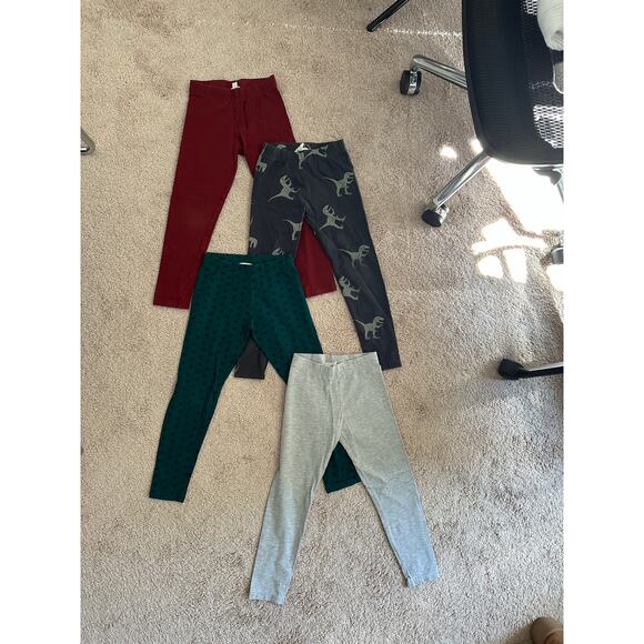 H&M boys bundle of 4 leggings size 6/7 - Picture 1 of 13